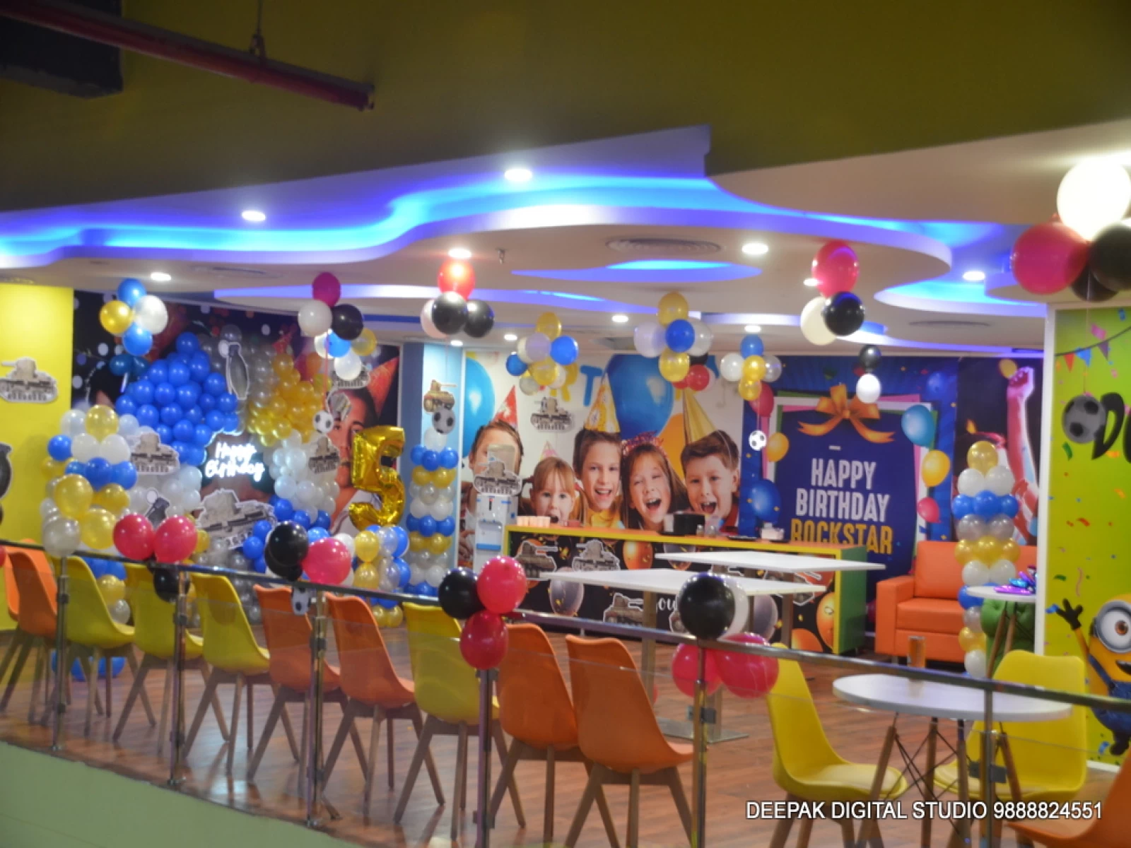 party room decorations at skyjumper