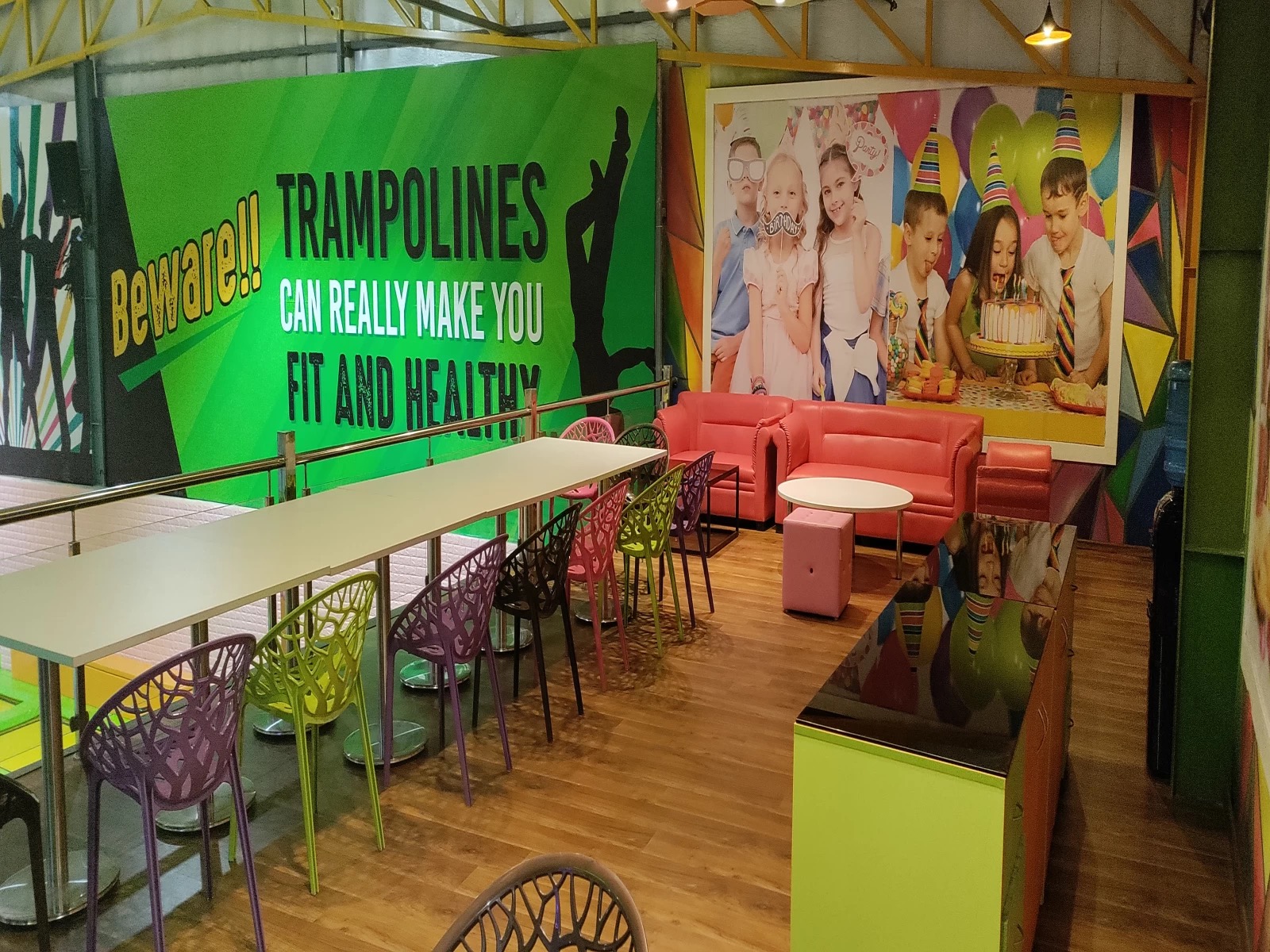 party room at skyjumper