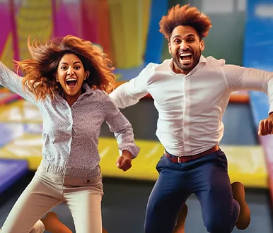 corporate party at skyjumper