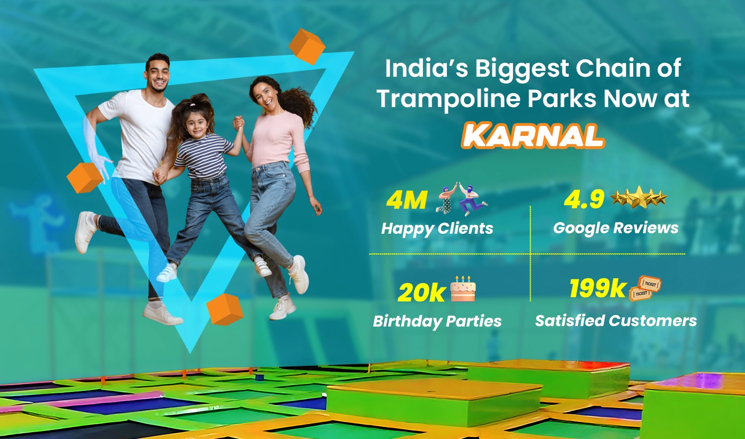 Skyjumper trampoline park banner