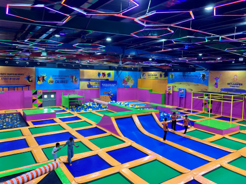 trampoline arena at skyjumper