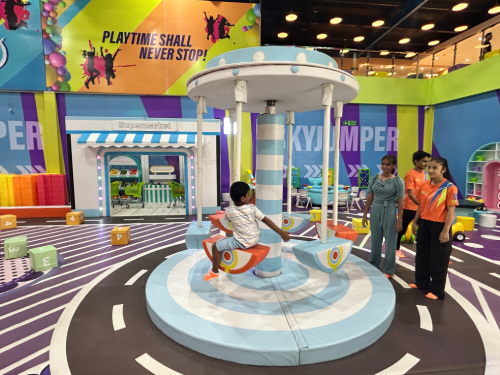 kids playing in soft play area