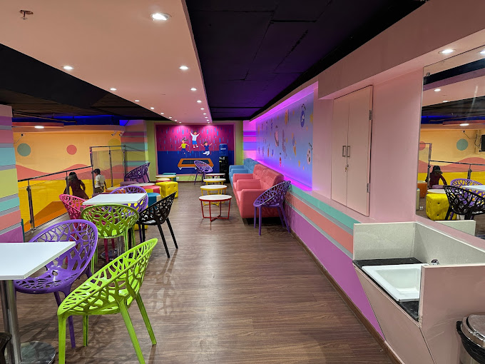 sitting area at food court area