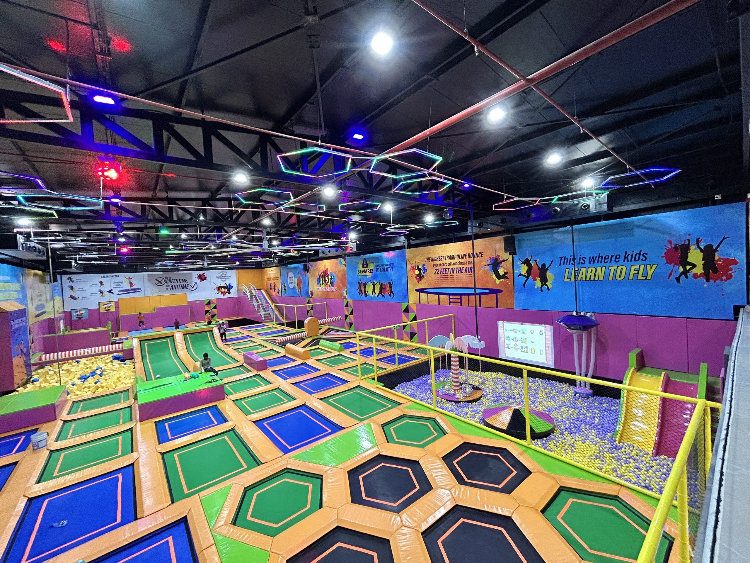 trampoline arena top view