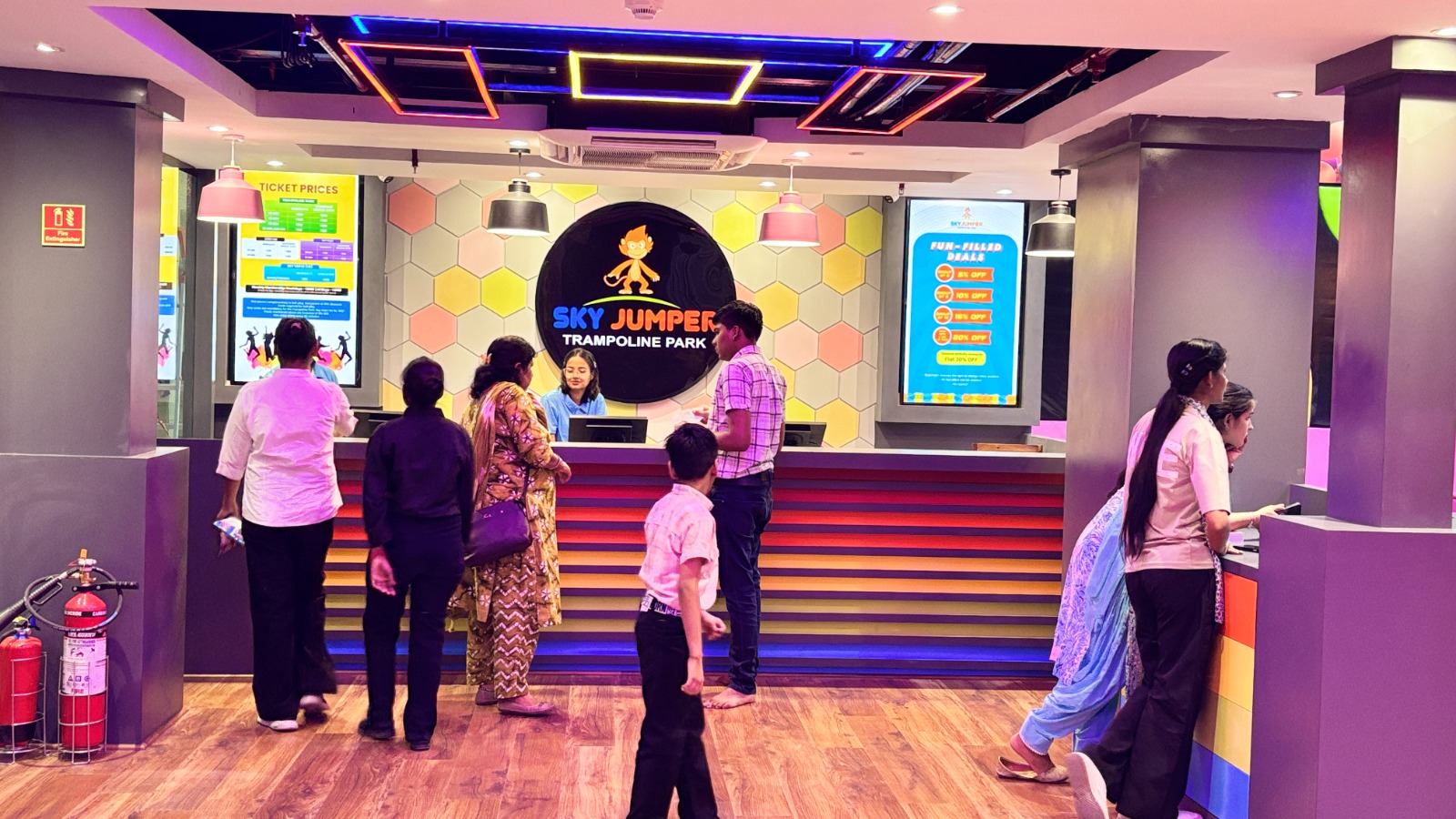 skyjumper staff helping people